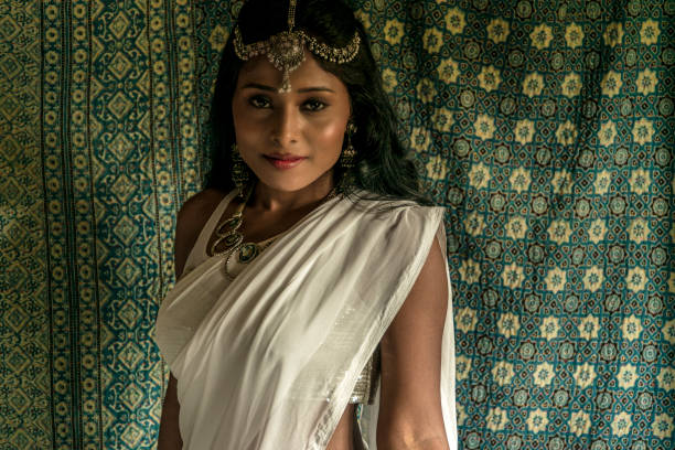 istock Nikki in a White Sari 1309749027