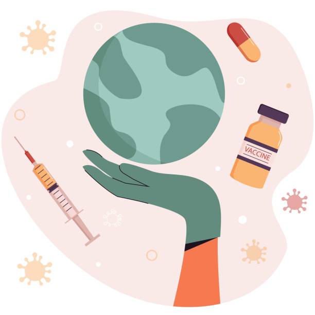 istock The nurse's gloved hand holds a globe. Medical treatment. Worldwide vaccination. Coronavirus prevention 1309749042