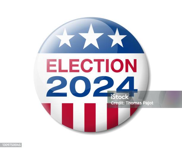 Abzeichen Usa Wahl 2024 Stock Vektor Art und mehr Bilder von 2024 ...