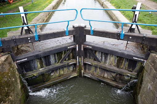 Sandford Lock, on the River Chelmer, near Chelmsford, Essex, UK