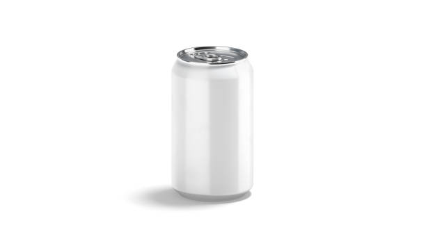 istock Blank white aluminum 330 ml soda can mockup, side view 1309751834