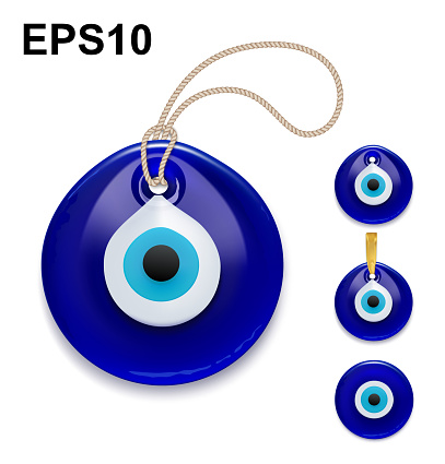 Evil Eye Protection Signs Symbol Of Protection Blue Turkish Fatimas Eye  Amulet From Evil Eye Nazar Magic Item Attribute Vector Illustration Stock  Illustration - Download Image Now - iStock