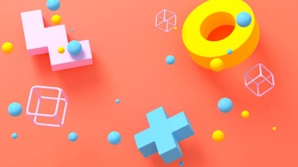 istock 3d render of abstract geometric form or shapes 1309756622