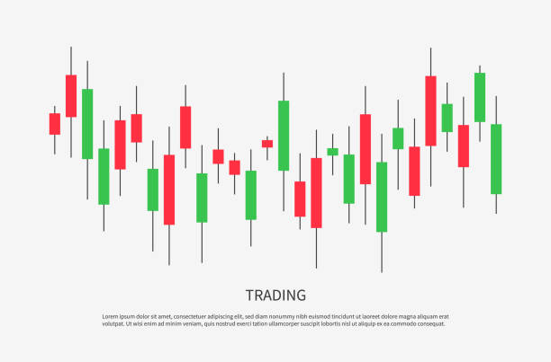 Trade of stock. Chart of forex with candles. Graph for financial market. Stock trade data on graph with japanese sticks. Exchange, buy, sell on stockmarket. Online analysis for investment. Vector Trade of stock. Chart of forex with candles. Graph for financial market. Stock trade data on graph with japanese sticks. Exchange, buy, sell on stockmarket. Online analysis for investment. Vector. ticker tape stock illustrations