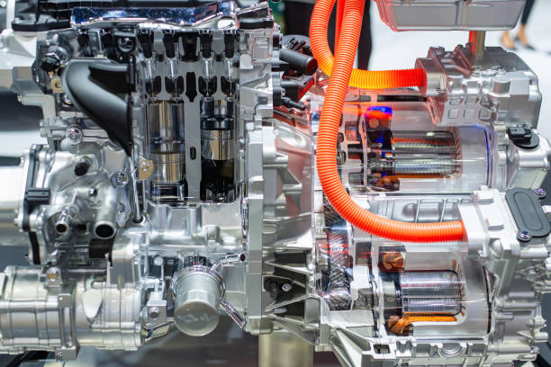 istock Car engine ,The new Technology E-power System offers full electric motor drive engine to charge the high-output battery 1309761288