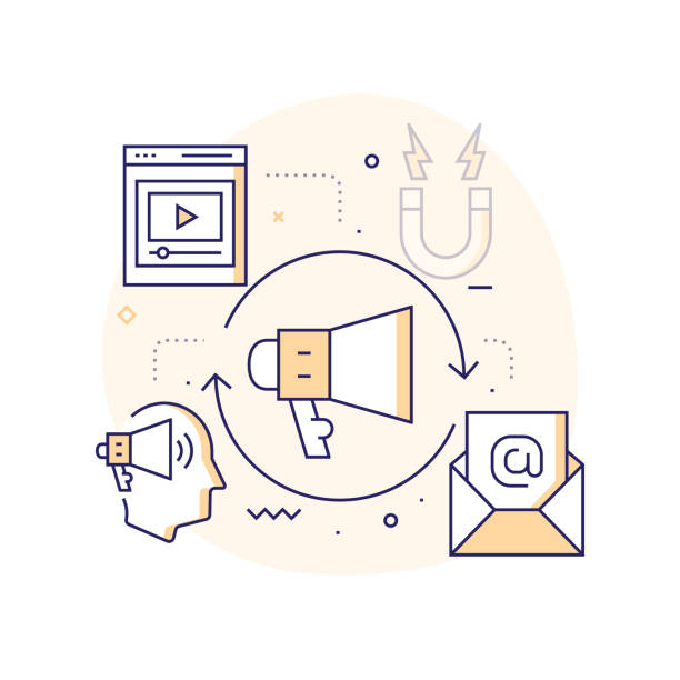istock Inbound Marketing Related Line Icons. Vector Symbol Illustration. 1309763166