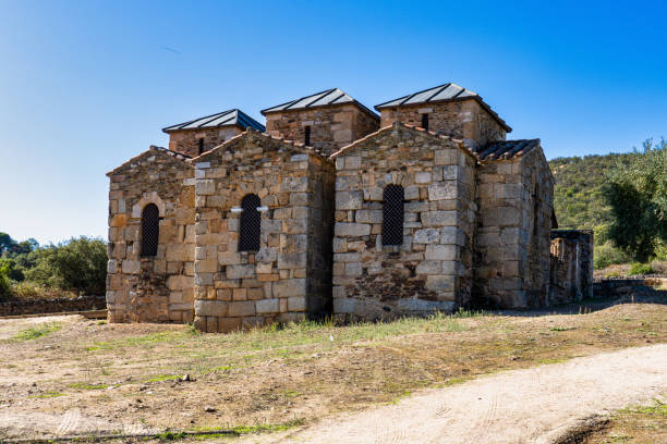 Mozarabic Basilica of Santa Lucia del Trampal in Alcuescar, Extremadura, Spain Mozarabic Basilica of Santa Lucia del Trampal in Alcuescar, province of Caceres, Tourism in Extremadura, Spain mozarabic stock pictures, royalty-free photos & images