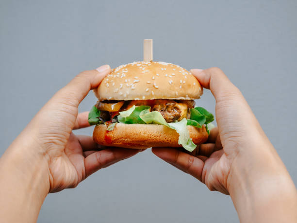 istock Delicious fresh homemade burger. 1309764748