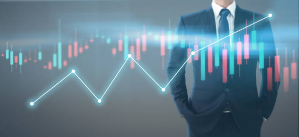istock Businessman plan graph growth increase of chart positive indicators in his business 1309771124