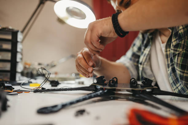 istock Electronics of disassembled drone repairing 1309773422