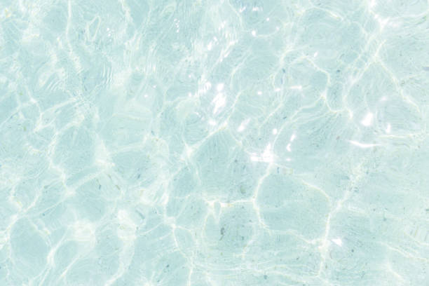 Shining blue water ripple background stock photo