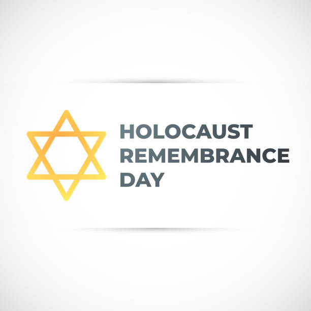ilustrações de stock, clip art, desenhos animados e ícones de concept design with star of david for international holocaust remembrance day. vector banner. - holocaust