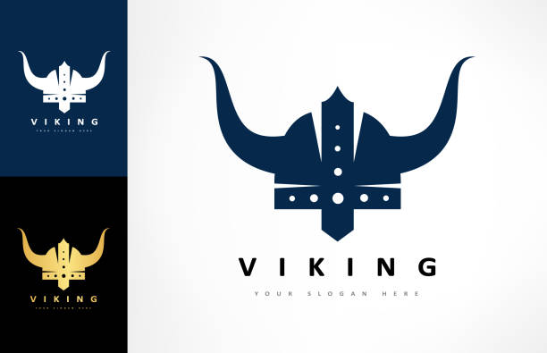 illustrations, cliparts, dessins animés et icônes de casque viking. conception d’armure. - viking
