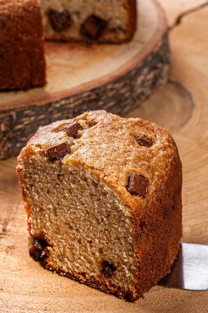 istock Homemade rustic cake with pieces of chocolate. 1309780130