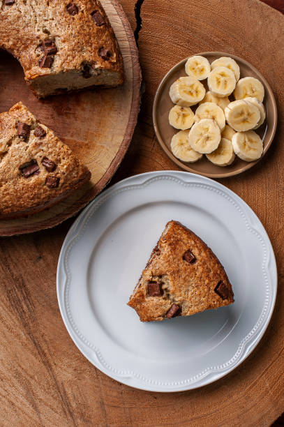 istock Homemade rustic cake with pieces of chocolate. 1309780922