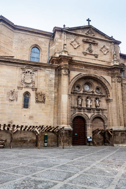 istock Christmas market under construction in Santo Domingo de la Calzada, Spain 1309781476