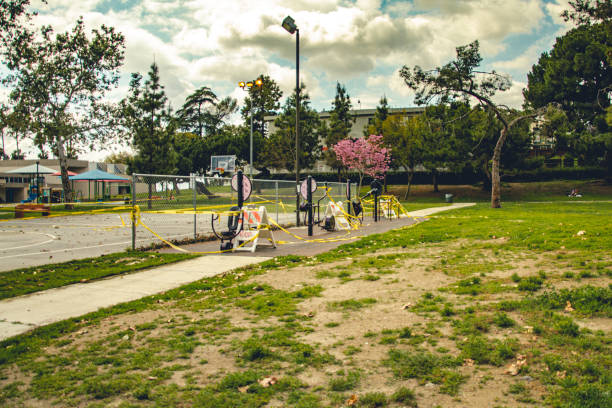istock abandoned outdoor gym park 1309783174