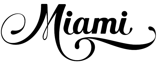 Miami - custom calligraphy text