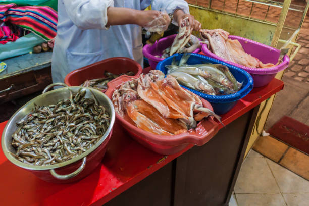 istock Fresh raw fish in a restaurant in la Paz, Bolivia 1309797225