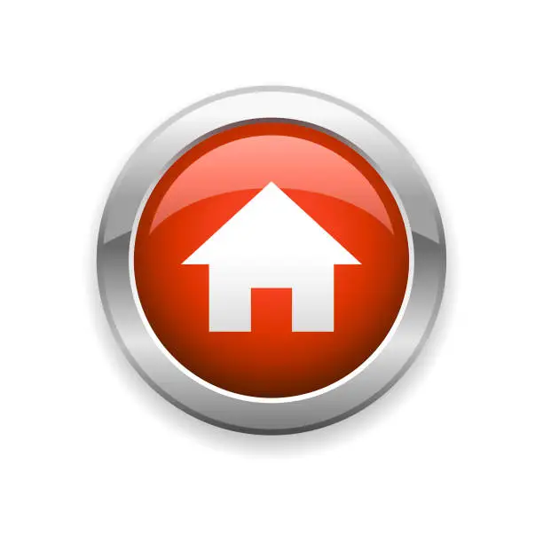Vector illustration of Home Glossy Icon