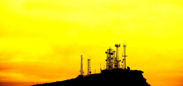 istock Radio towers on mountain top for communications telecommunications 1309800594