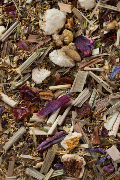 istock Lemongrass and Chamomile, Herbal Tea Background 1309807949