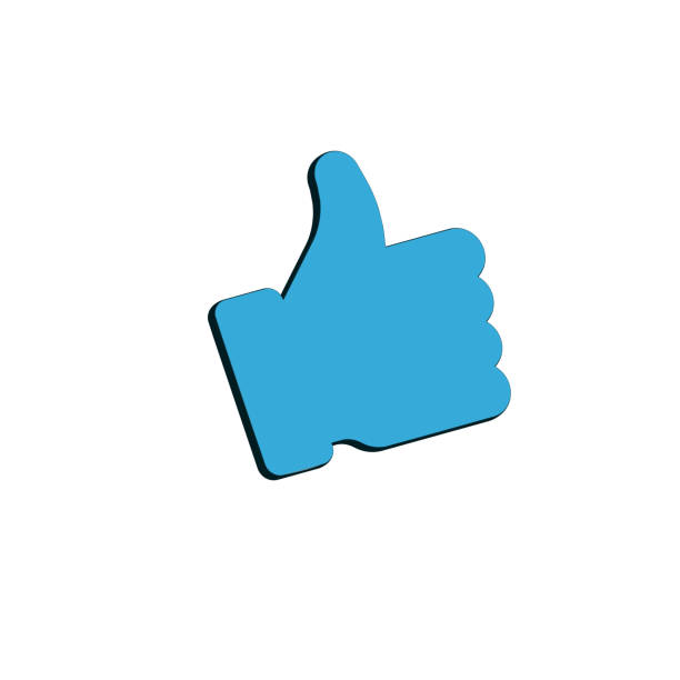 istock 3d like thumb up symbol, social network sign, approve. Stock Vector illustration isolated on white background. 1309809014