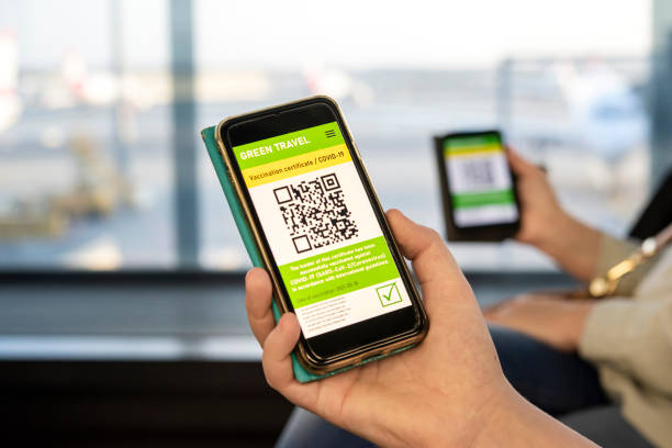 istock Travel in Covid-19 times: digital vaccination app/certificate 1309810675