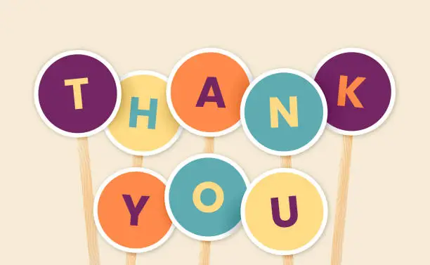 Vector illustration of Thank You Signs