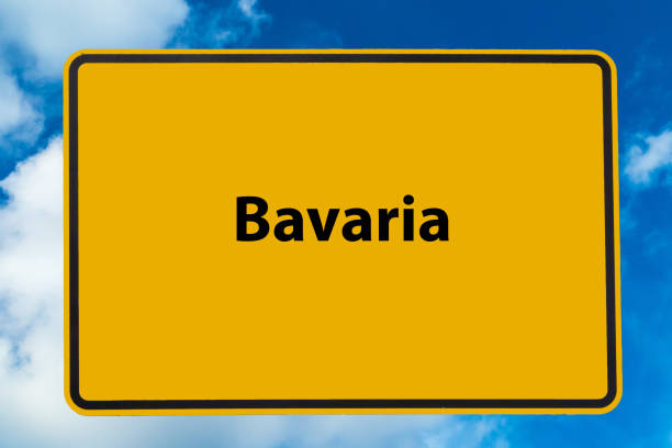 istock Yellow Sign with Text Bavaria 1309810925