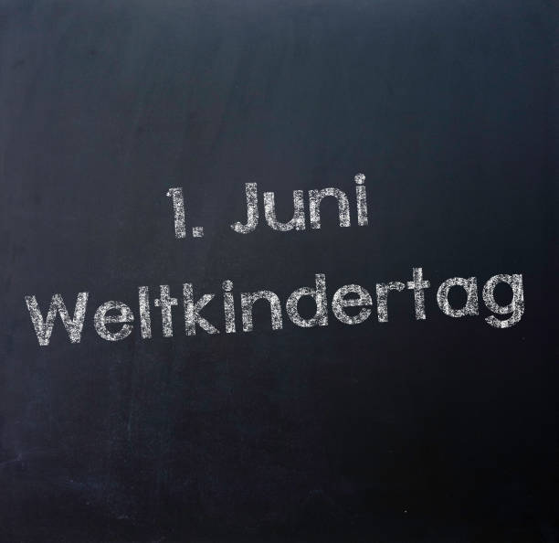 istock Blackboard 1. June Universal Children's Day german 