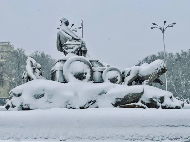istock Snowy Cibeles Fountain 1309816261