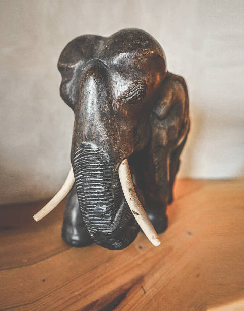 istock Detailed wooden elephant 1309817690