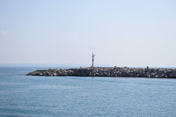 istock Small lighthouse on the coast. Alanya, 1309822064