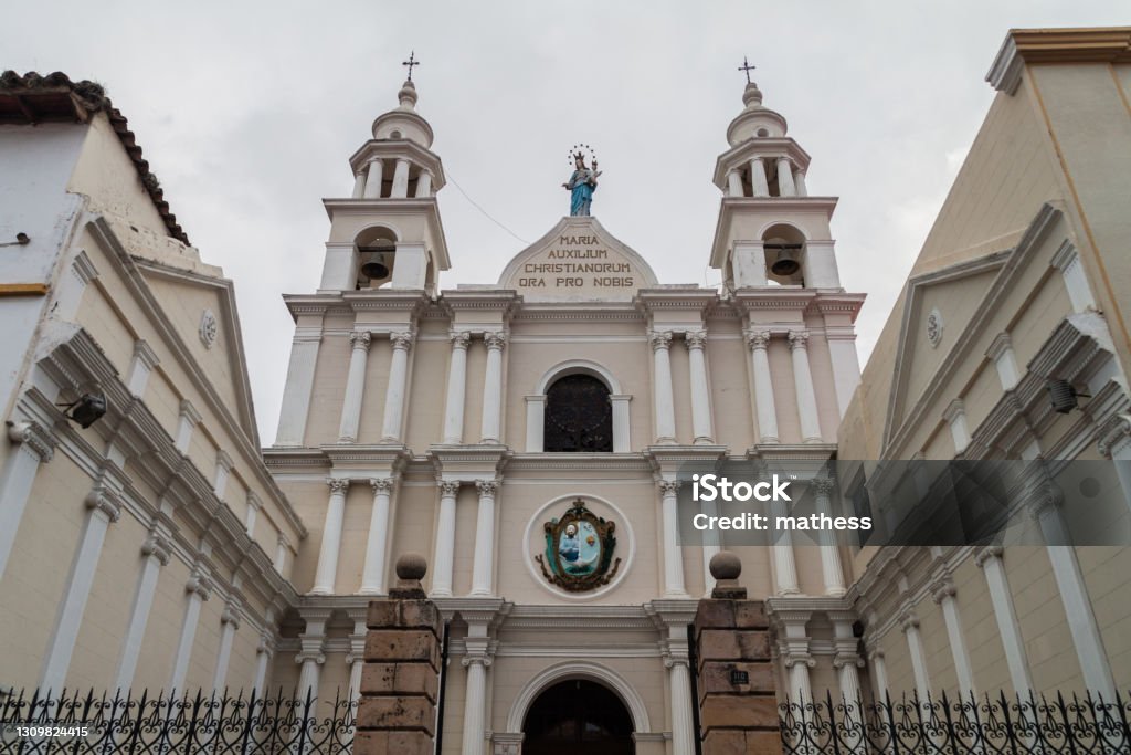 Maria Auxiliadora Church In Sucre Bolivia Stock Photo - Download Image Now  - Architecture, Bell Tower - Tower, Capital Cities - iStock