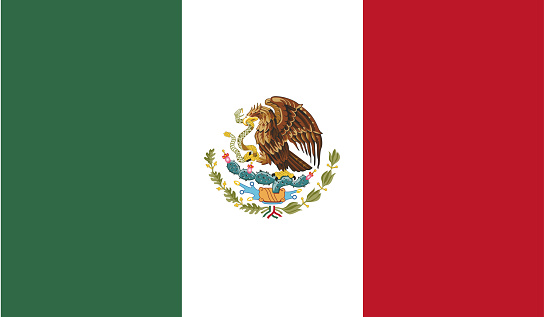 Bandera muy detallada de México - Bandera de México Alto Detalle - Bandera Nacional México - Imagen jpeg bandera de gran tamaño - photo
