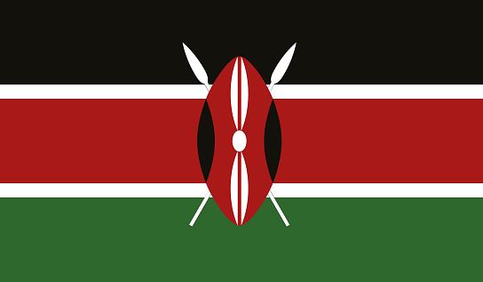 Bandera muy detallada de Kenia - Bandera de Kenia Alto Detalle - Bandera Nacional Kenia - Imagen jpeg de la bandera de gran tamaño - photo