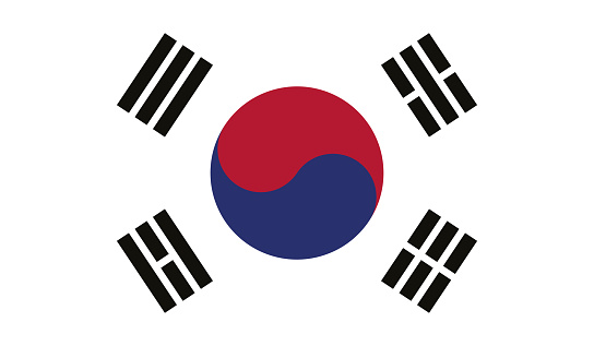 Highly Detailed Flag Of Korea South - Korea South Flag High Detail - National flag Korea South - Large size flag jpeg image - Korea South, Seul