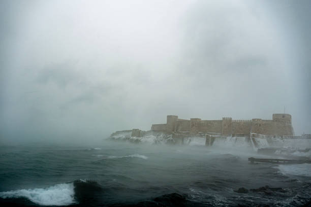 istock Bozcaada Castle by the sea, winter 1309828863