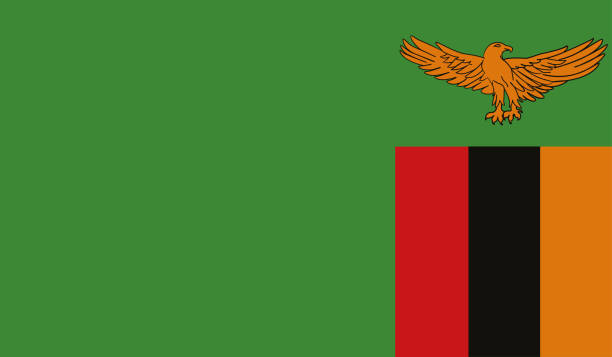 잠비아 국기 스톡 사진 및 일러스트 - Istock