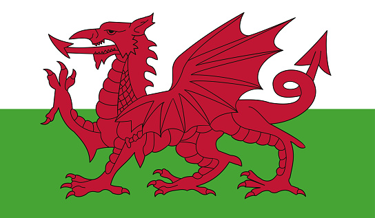 Highly Detailed Flag Of Wales - Wales Flag High Detail - National flag Wales - Large size flag jpeg image - Wales, Cardiff