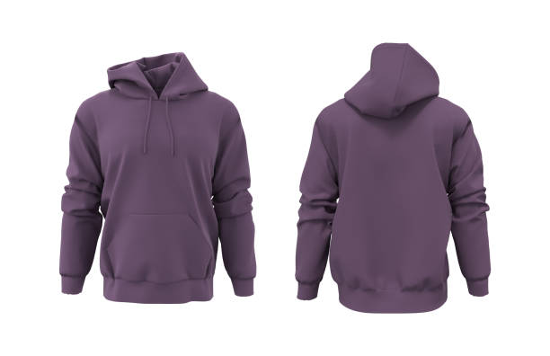 istock Blank hooded sweatshirt mockup for print, isolated on white background 1309834893