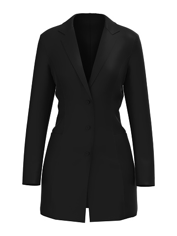 Blank Blazer mockup. Front view. 3d rendering, 3d illustration.