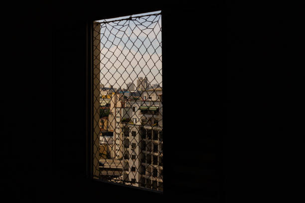 istock Window with buildings in the background 1309835784