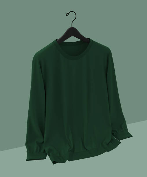istock Blank sweatshirt mock up isolated on green 1309835793