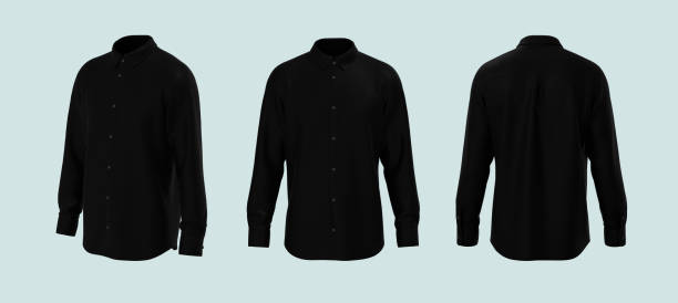 istock Black long-sleeve work outfit for the office 1309835891