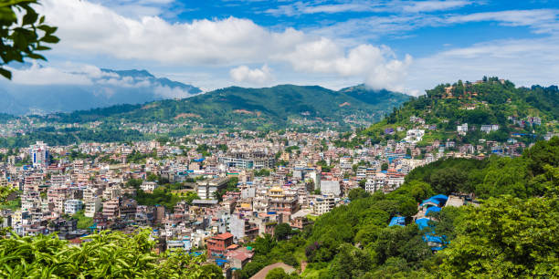 istock Panoramic top view of Katmandu city, Nepal 1309837277