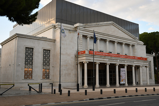 Nicosia, Cyprus - December 23, 2019: The Nicosia Municipal Theatre.