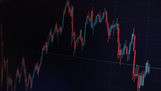 istock Cryptocurrency trading. Bitcoin graphic. Bitcoin mining. Finance management concept. Money trading. Digital trade. Profit and loss graph. Online trading via internet 1309839745