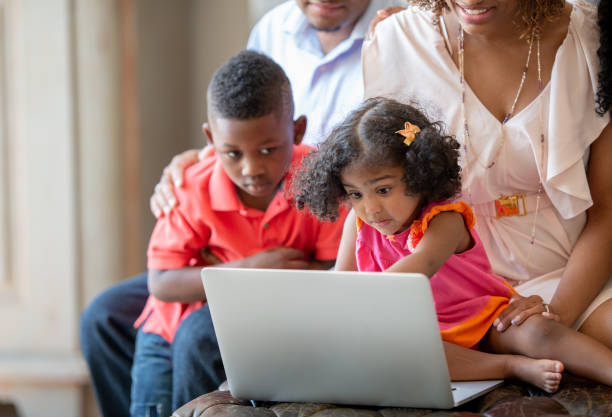 istock Family Spending Time Watching A Video On The Laptop 1309844580